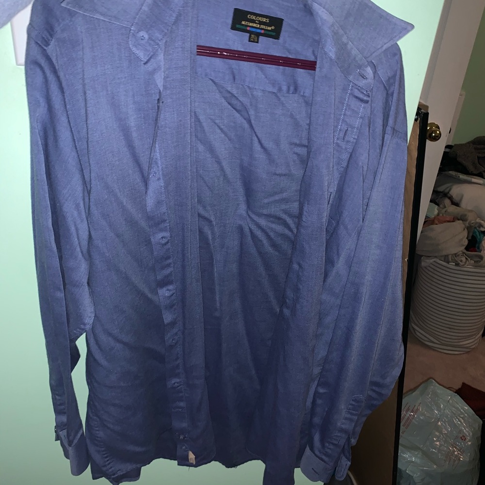 Men’s blue button up